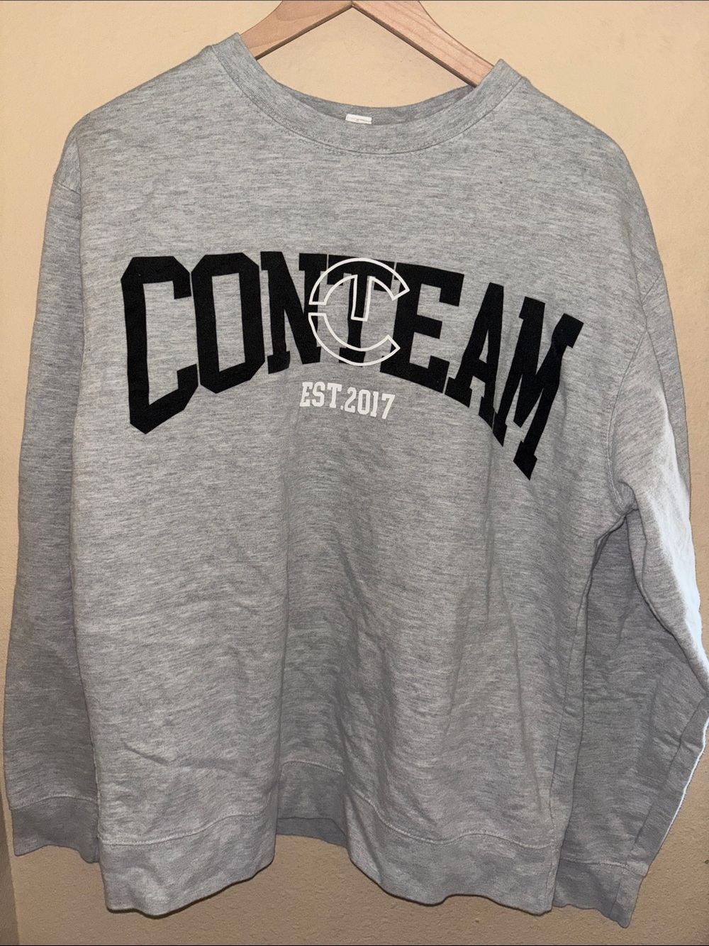 CONTEAM Gray Graphic Crewneck Sweatshirt - EST.2017